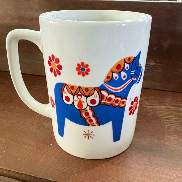 berquist imports Other - Mint condition Vintage Swedish Scandinavian blue Dala horse Berggren Ceramic mug